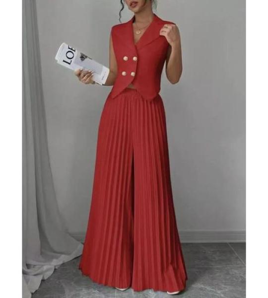 2 piece red suit