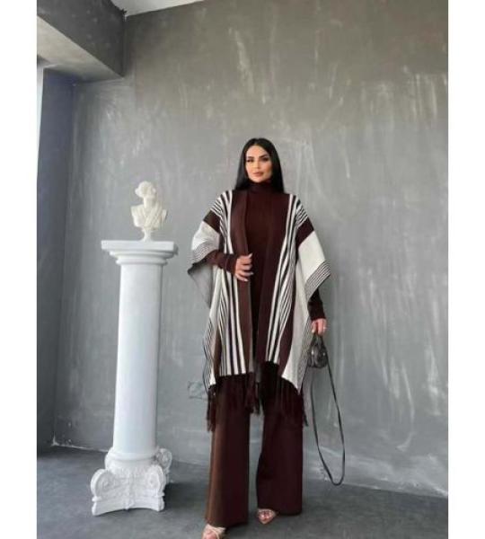 Brown 3 piece knit set